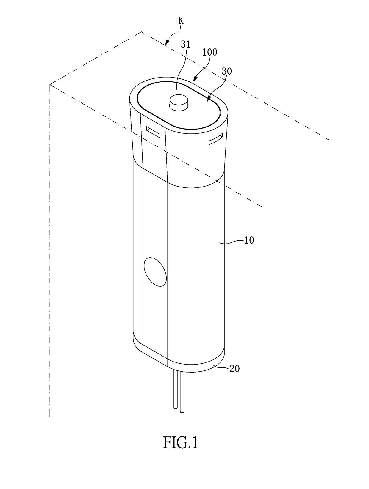 Waterproof accommodating structure for battery