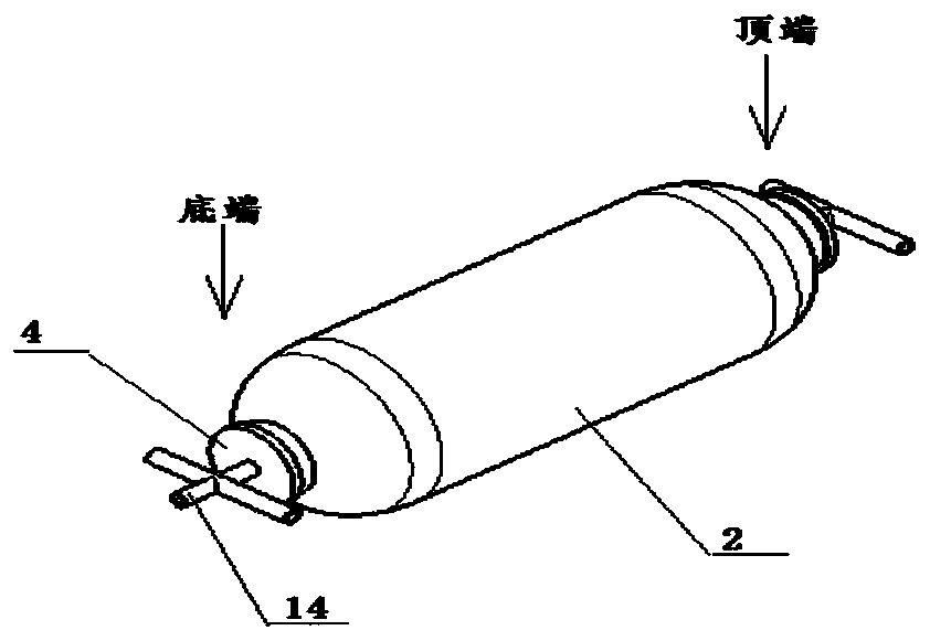 Novel hydrogen storage bottle used for hydrogen energy automobile