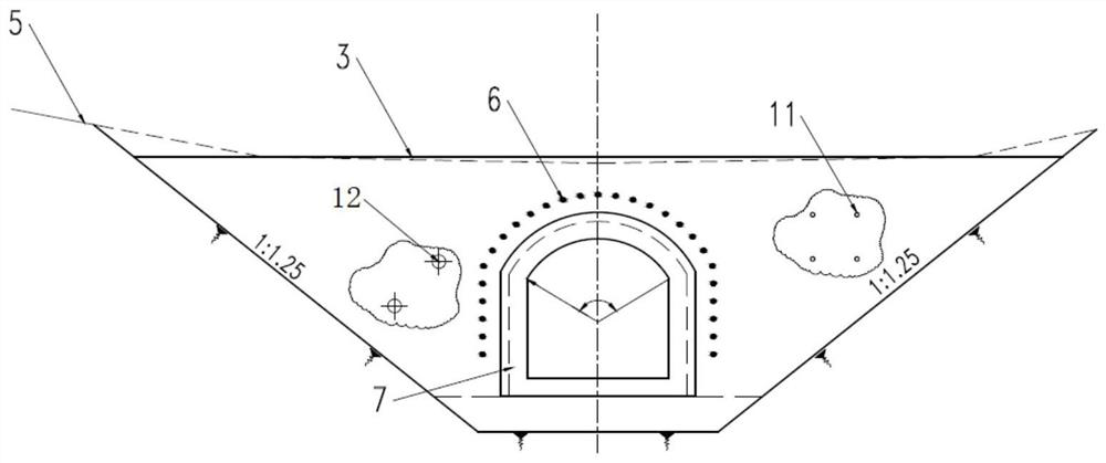 Construction method suitable for construction adit entrance area with relatively poor geological conditions