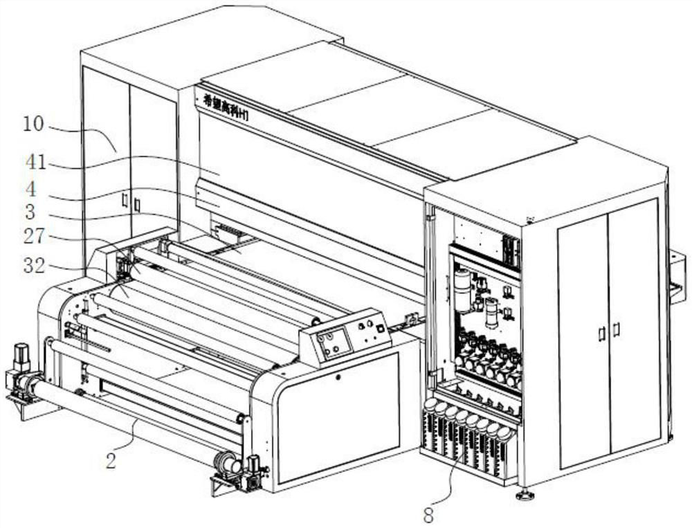 A scanning type textile digital printing equipment