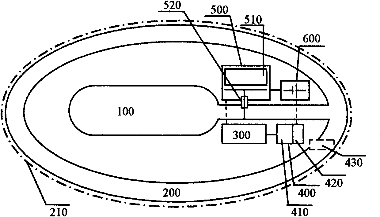 Intelligent induction air pressure floating system for island (reef) surveying and mapping unmanned vehicle