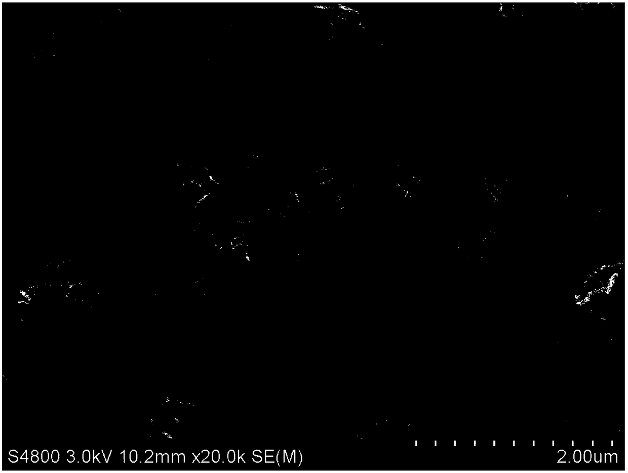 Ultra-small nanosheet self-assembled flower-like VS2 powder and preparation method thereof