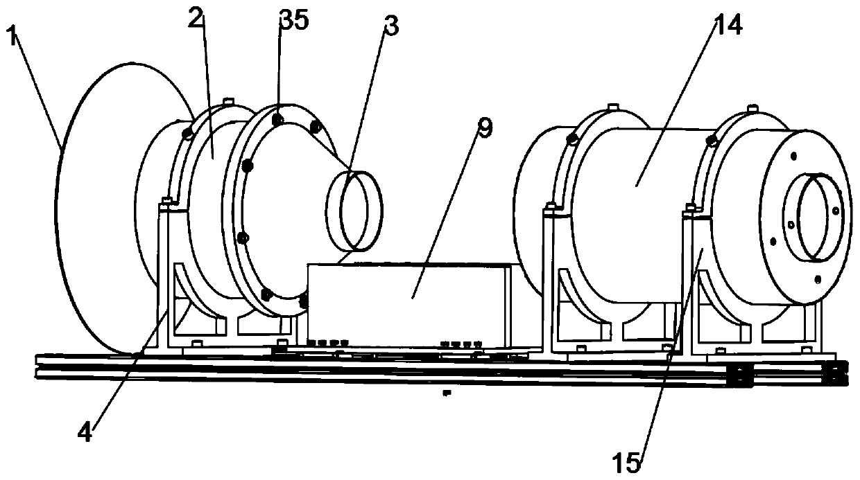 Small turbojet engine test bench