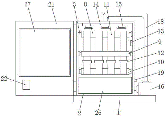 Textile placement box with drying function