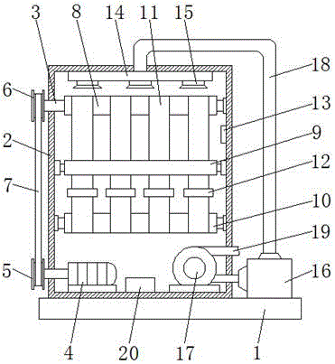 Textile placement box with drying function