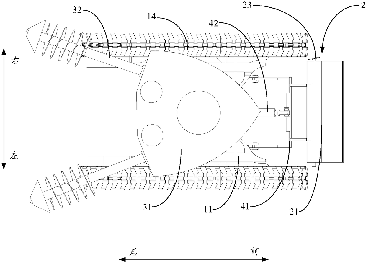 Movable grain-smoothing robot for smoothing granary