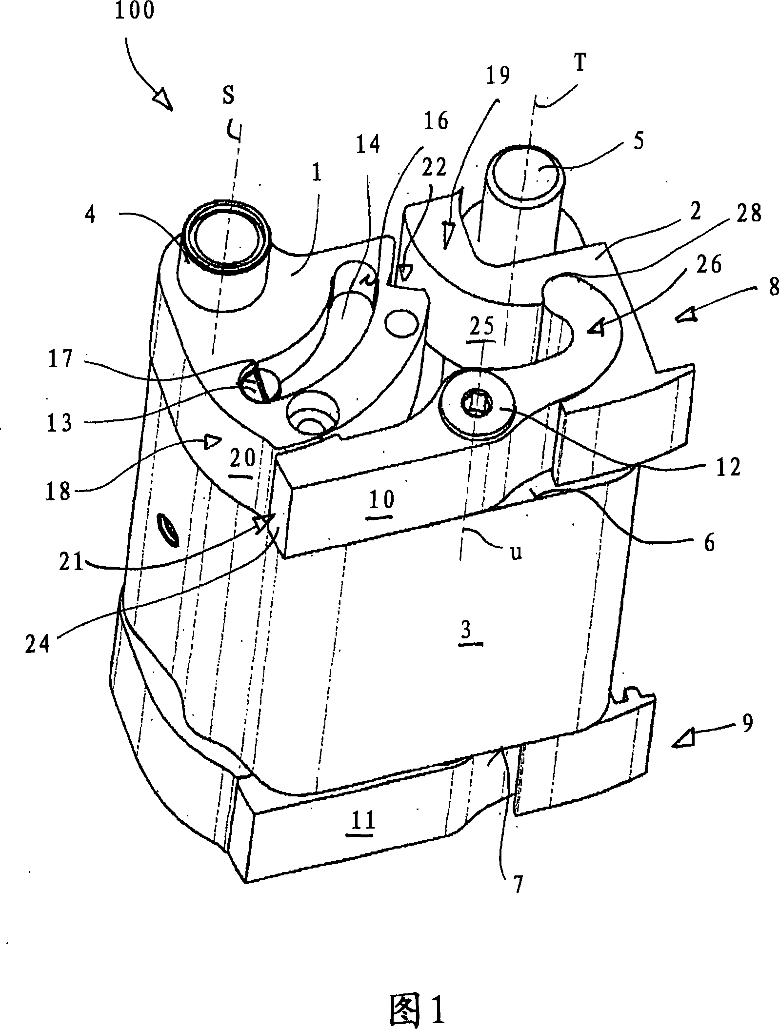 Forced controlling hinge of hiding type device between side frame and wing fan