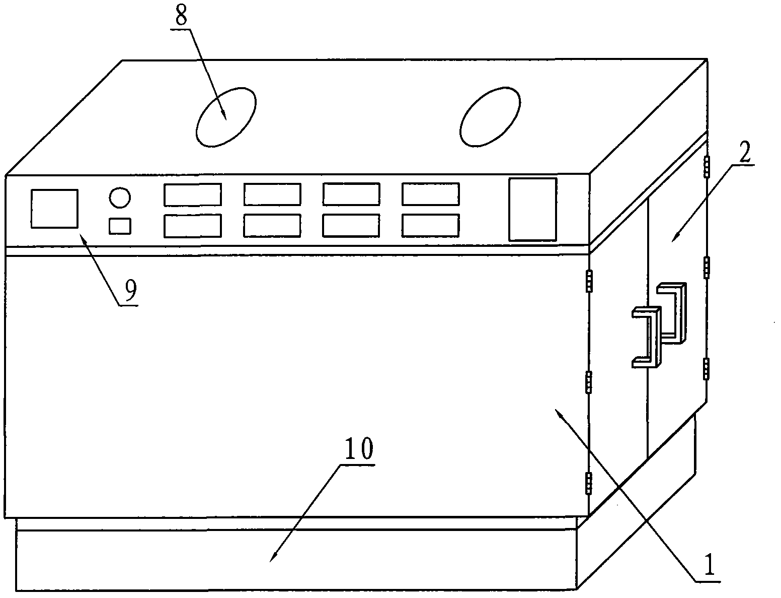 Synchronous clamping assembly test stand for two-sided ultraviolet ageing test