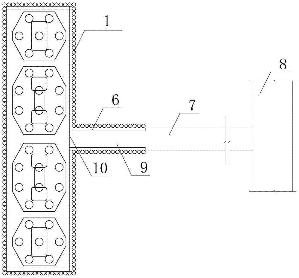 No-trestle water bridge pile foundation and bearing platform construction method and cofferdam thereof