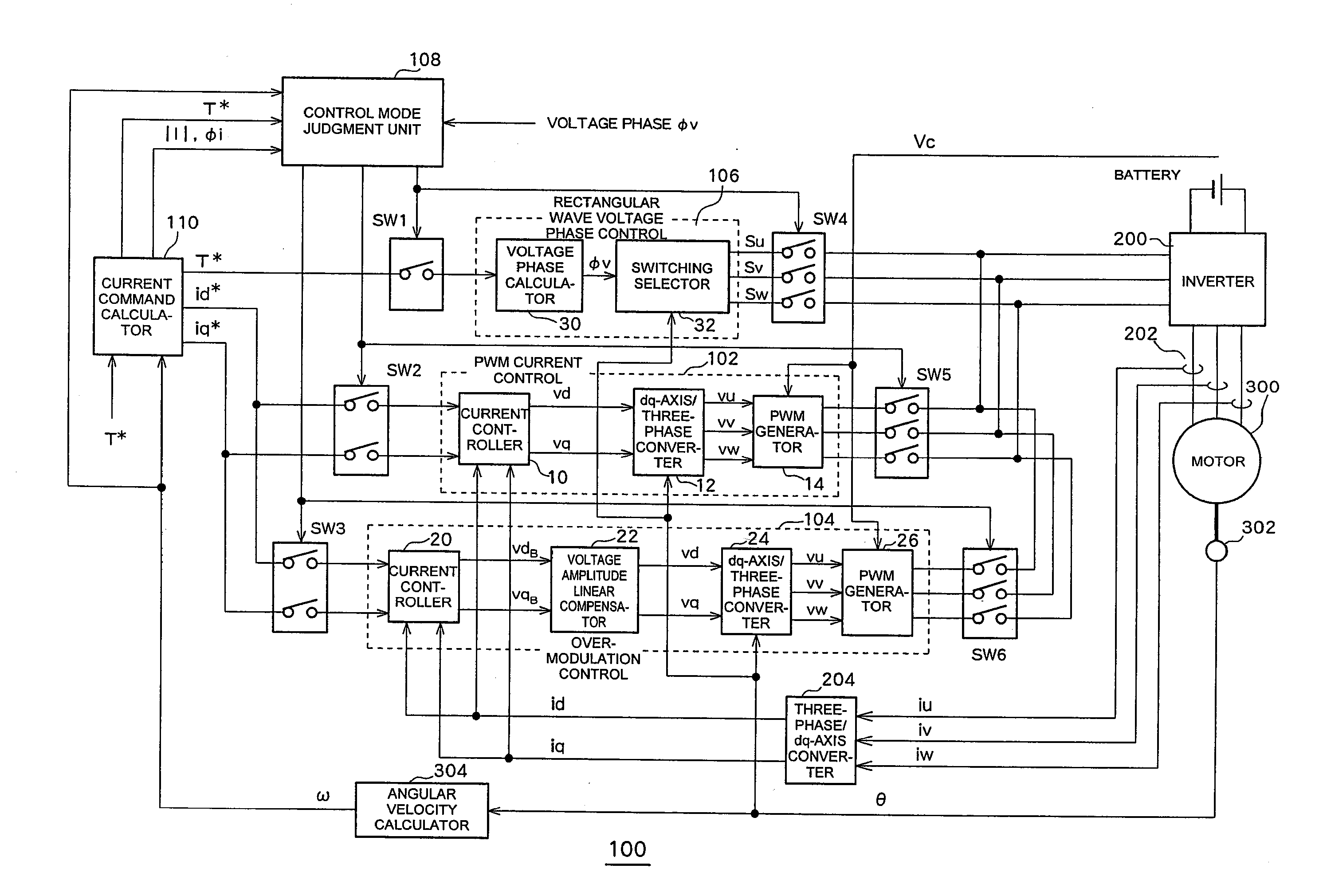 Ac motor drive control device and method