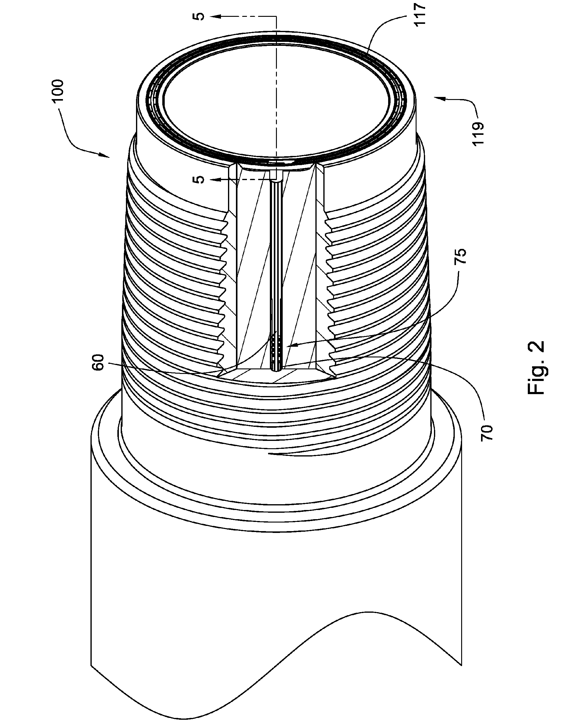 Internal coaxial cable seal system