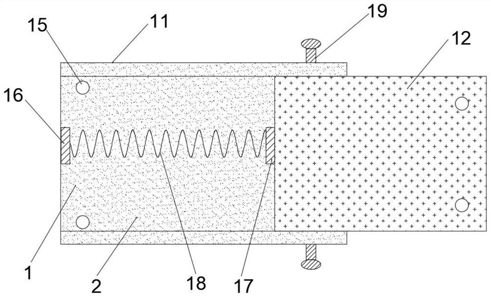 Telescopic connecting piece for plate-type solid wood furniture