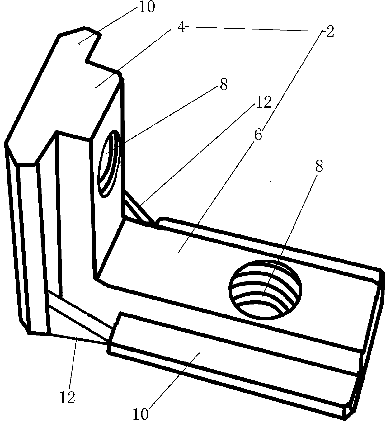 Aluminum profile connecting piece