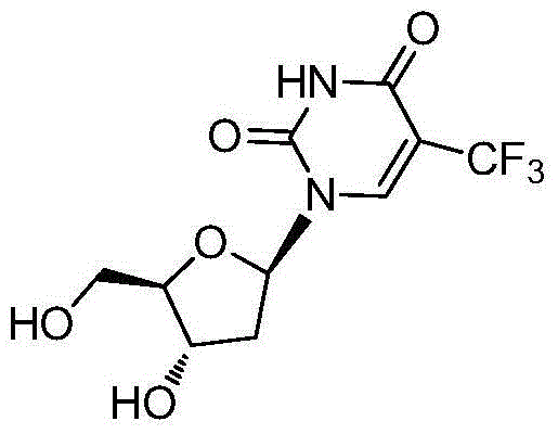 Novel trifluridine crystal form and preparation method thereof