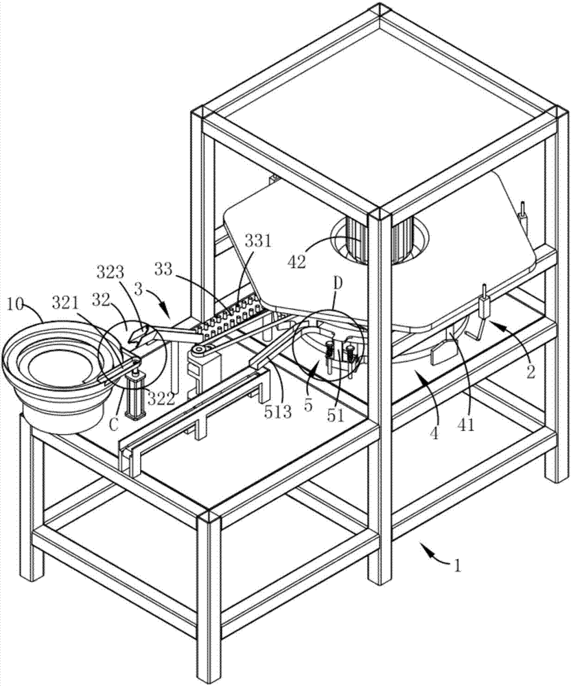 Automatic spraying production device for multicolor bottle caps