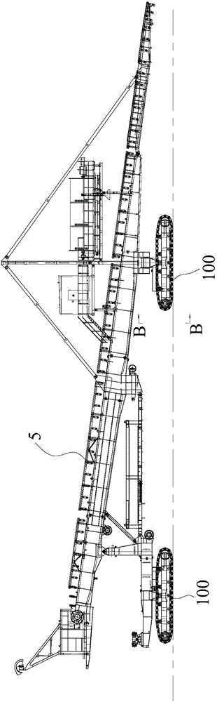 Throw-off carriage and running gear thereof