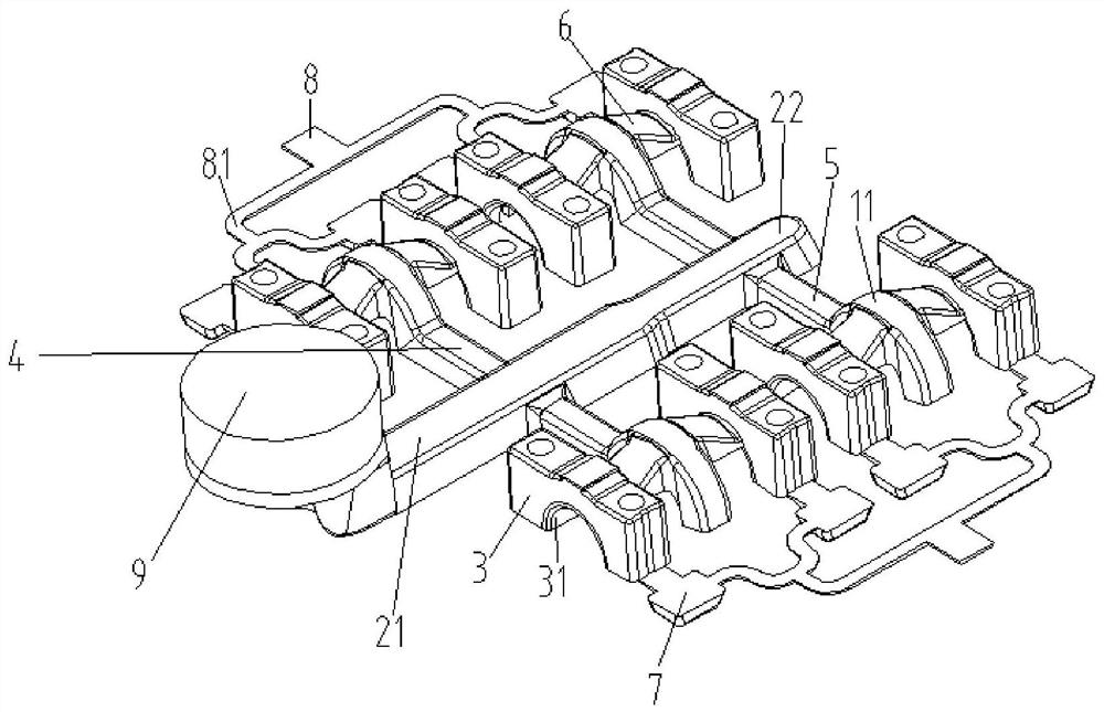 A multi-cavity pouring system for aluminum alloy cage