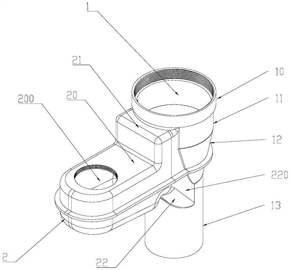 A building same floor drainage concentrator