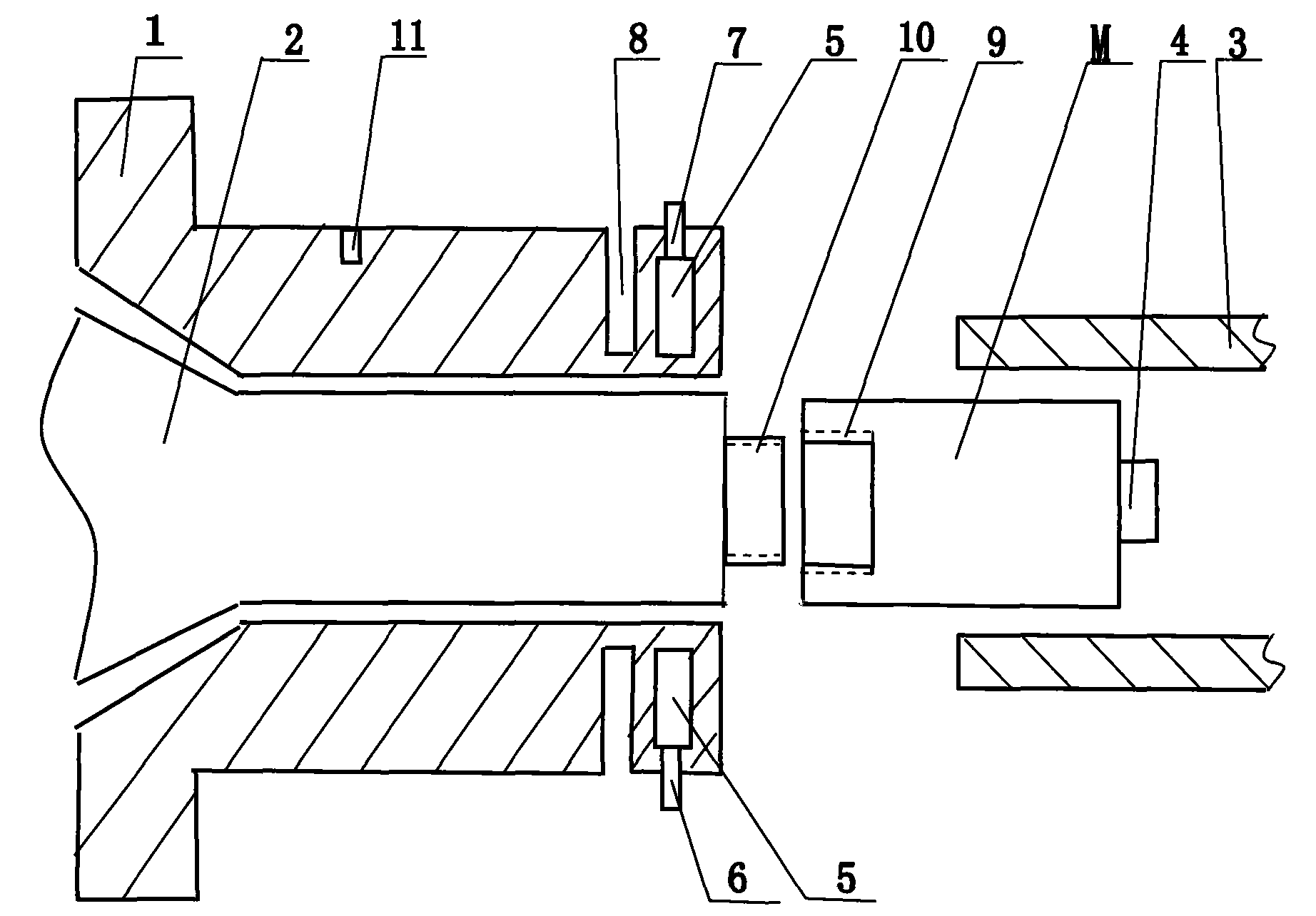 Pre-setting supporting assembling die for plastic extruder