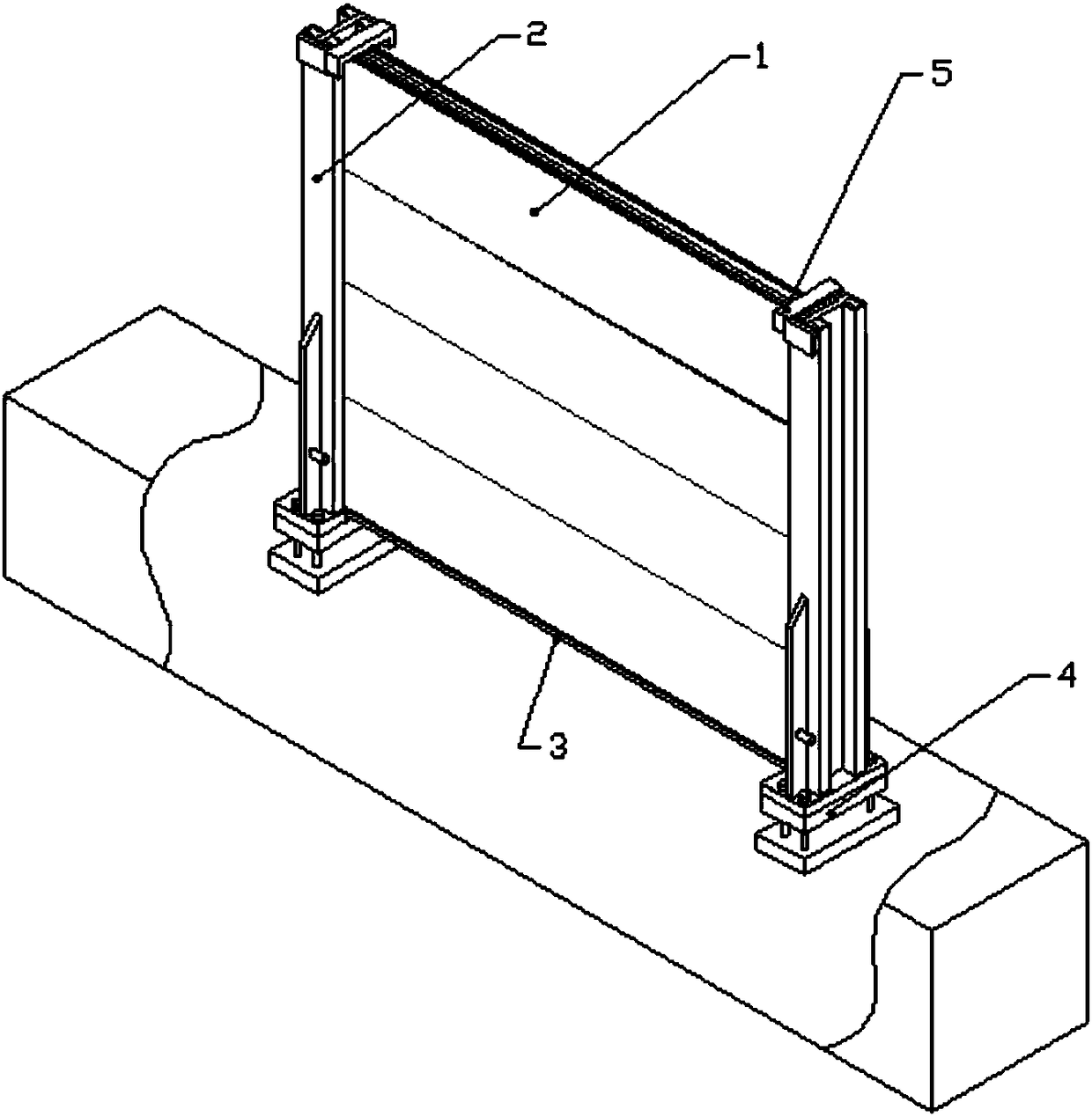 Movable baffle and flood control equipment thereof