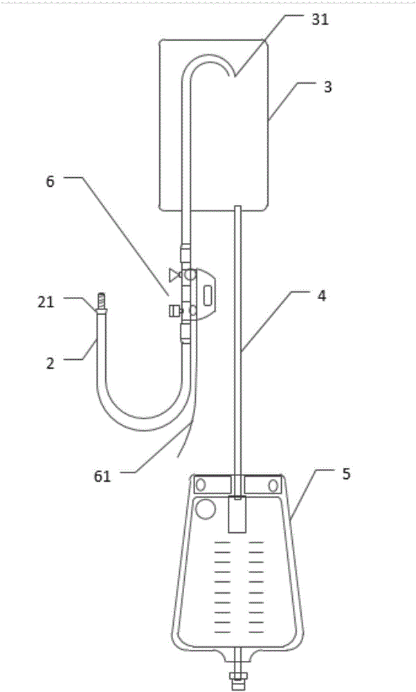 Self-adaption encephalic cerebrospinal fluid drainage device