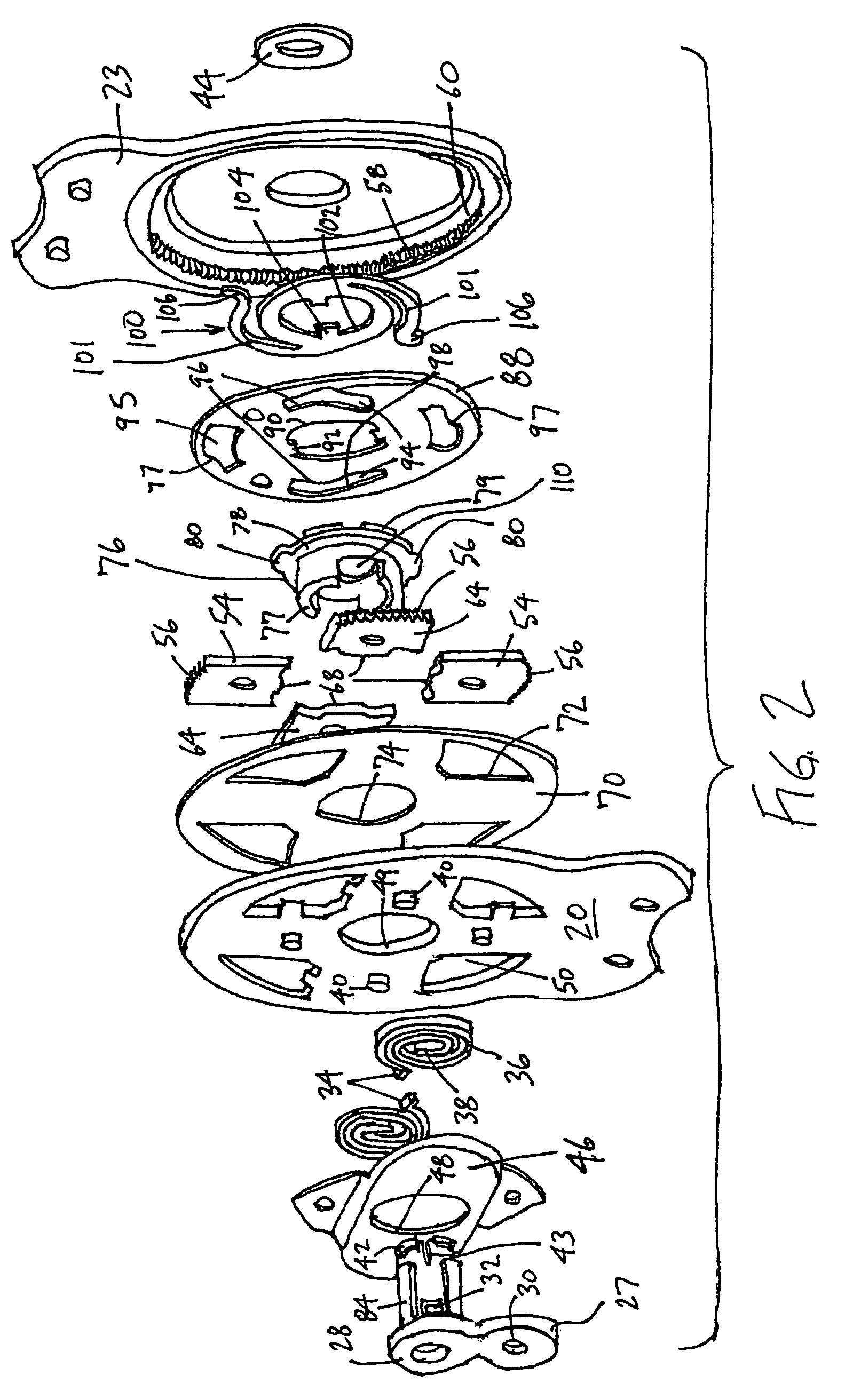 Reclining vehicle seat hinge assembly