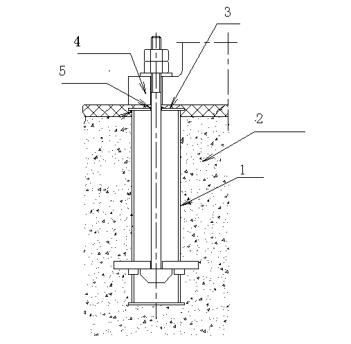 T-shaped foundation bolt hole plugging method