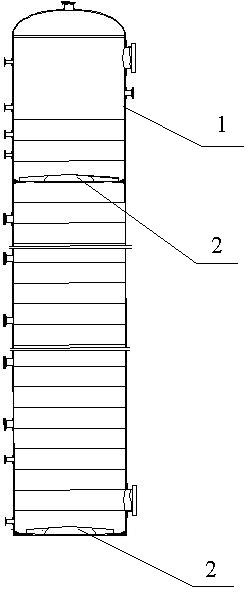 Large-scale pressure carbonization tower