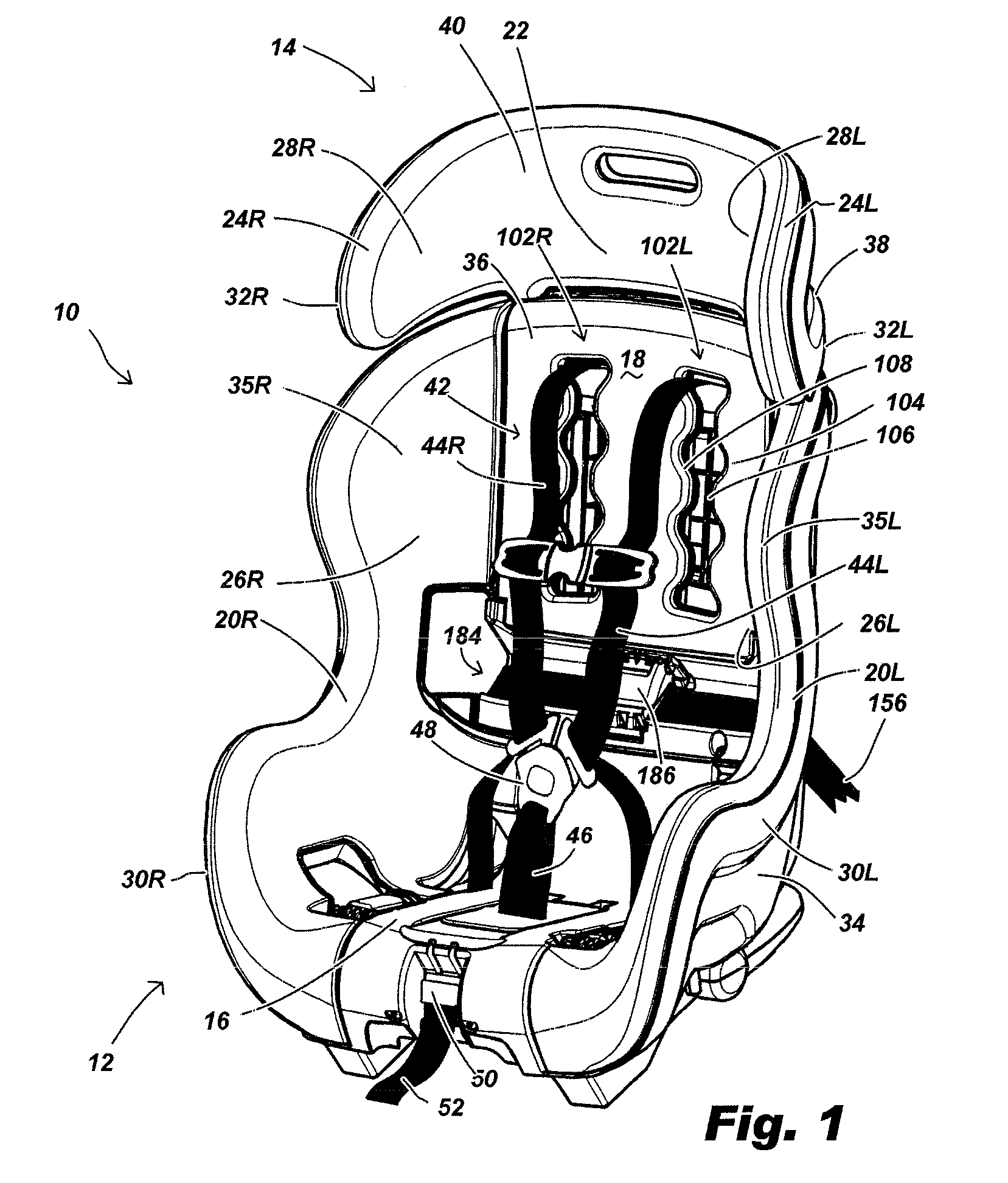 Juvenile convertible car seat