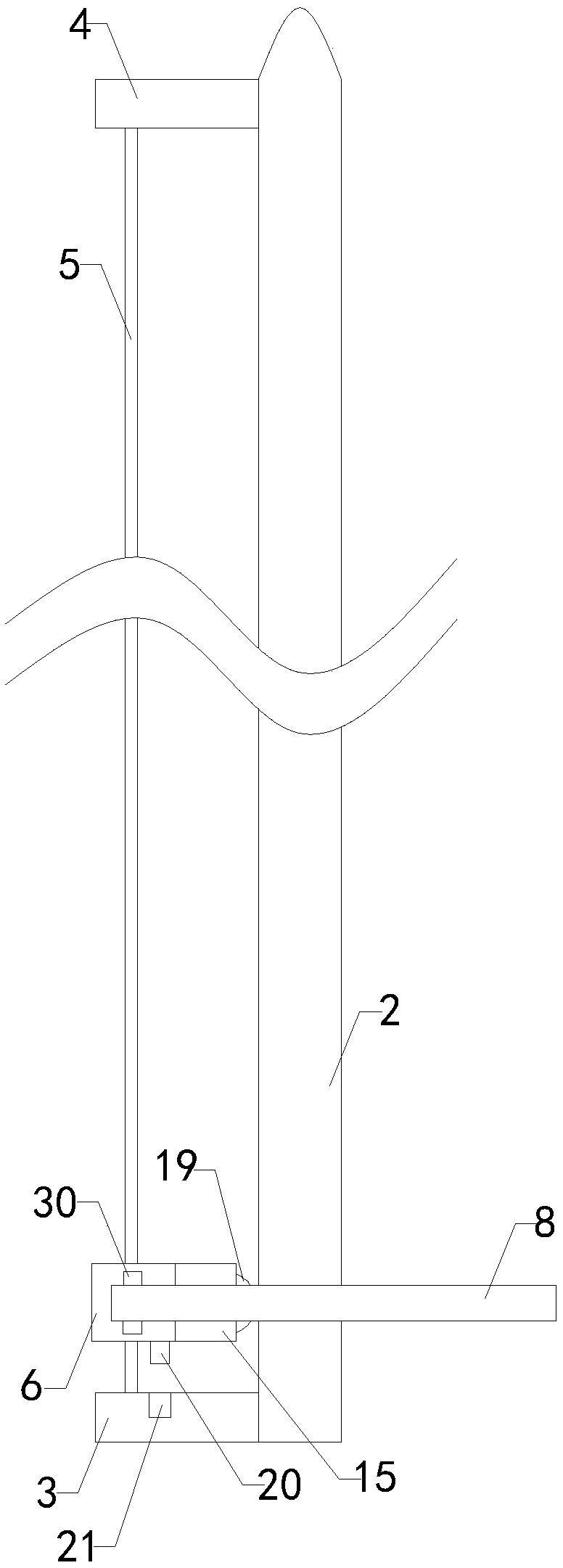 Wind turbine generator blade damage situation detection device