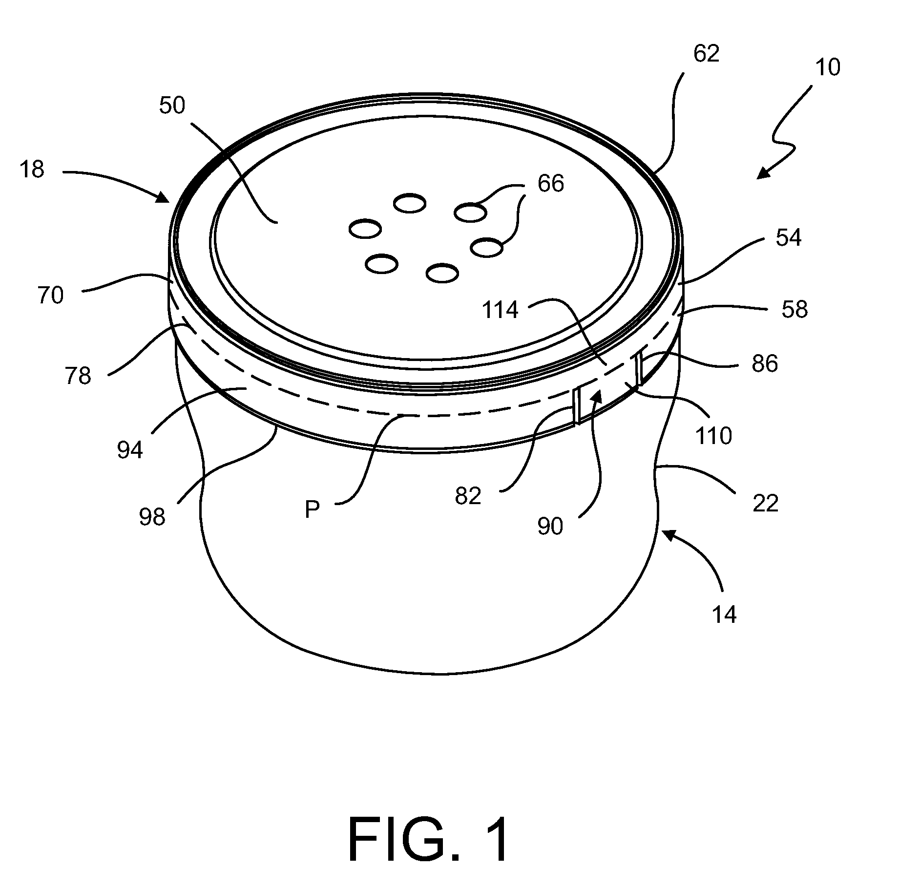 Container and closure assembly