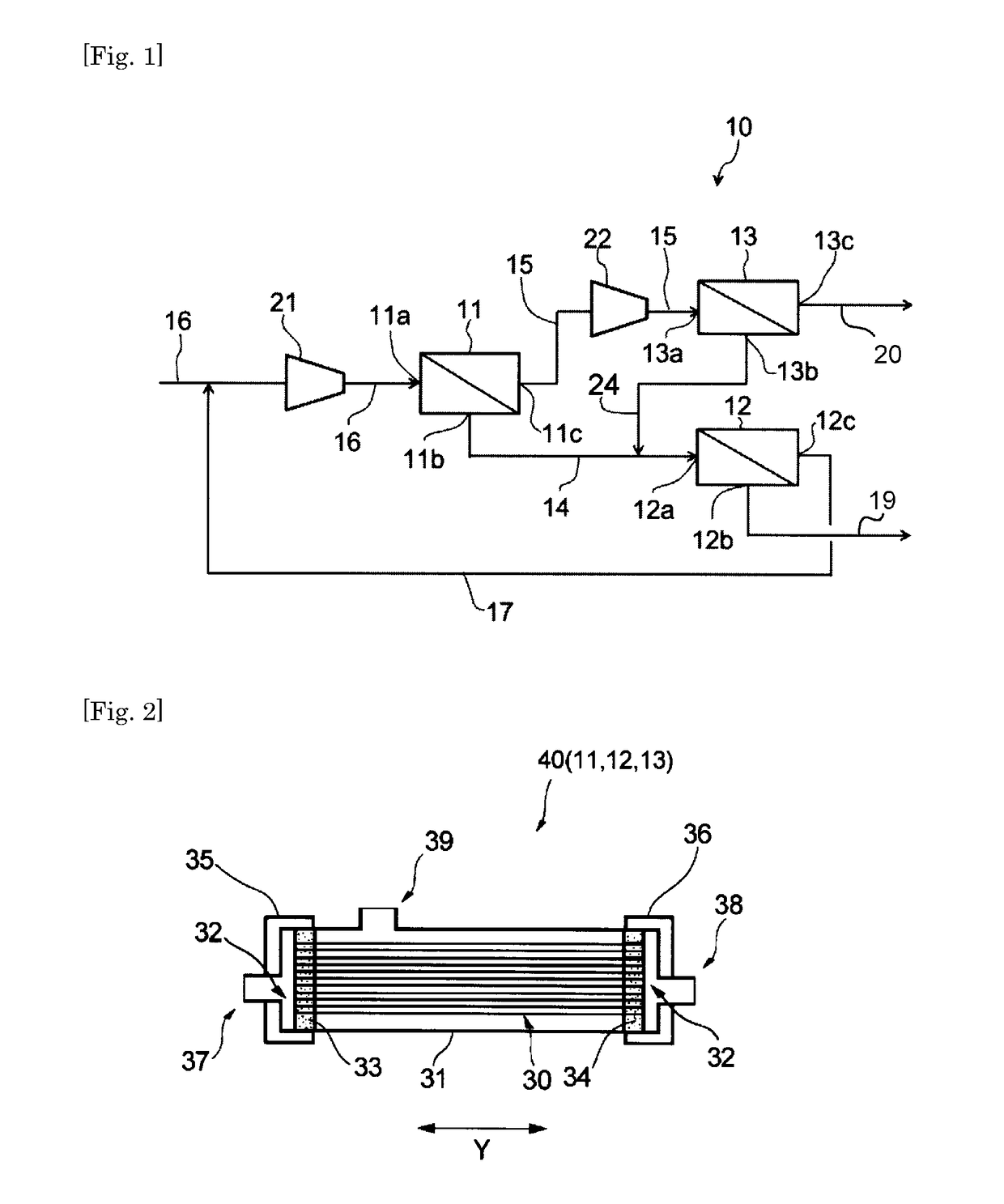 Gas separation system and enriched gas production method