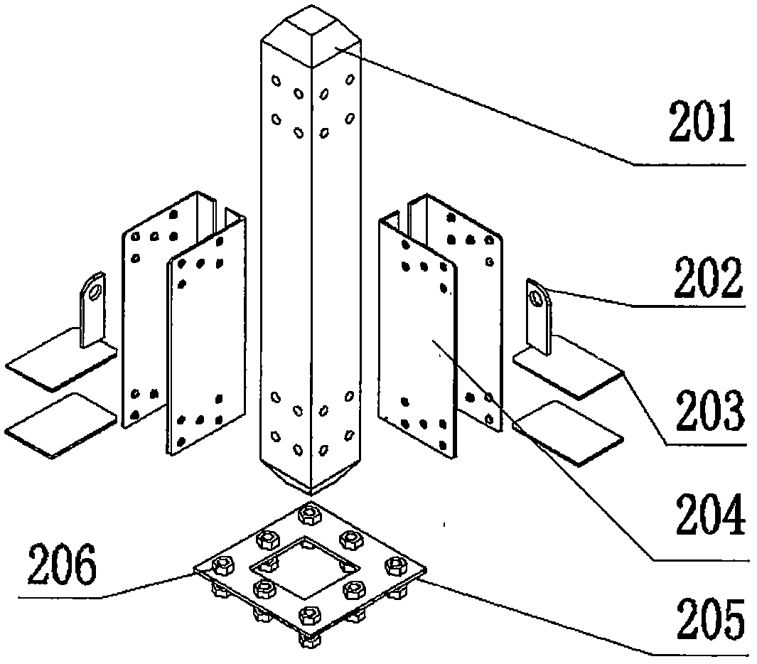 Assembly-type building bottom-layer composite floor and connection mode thereof