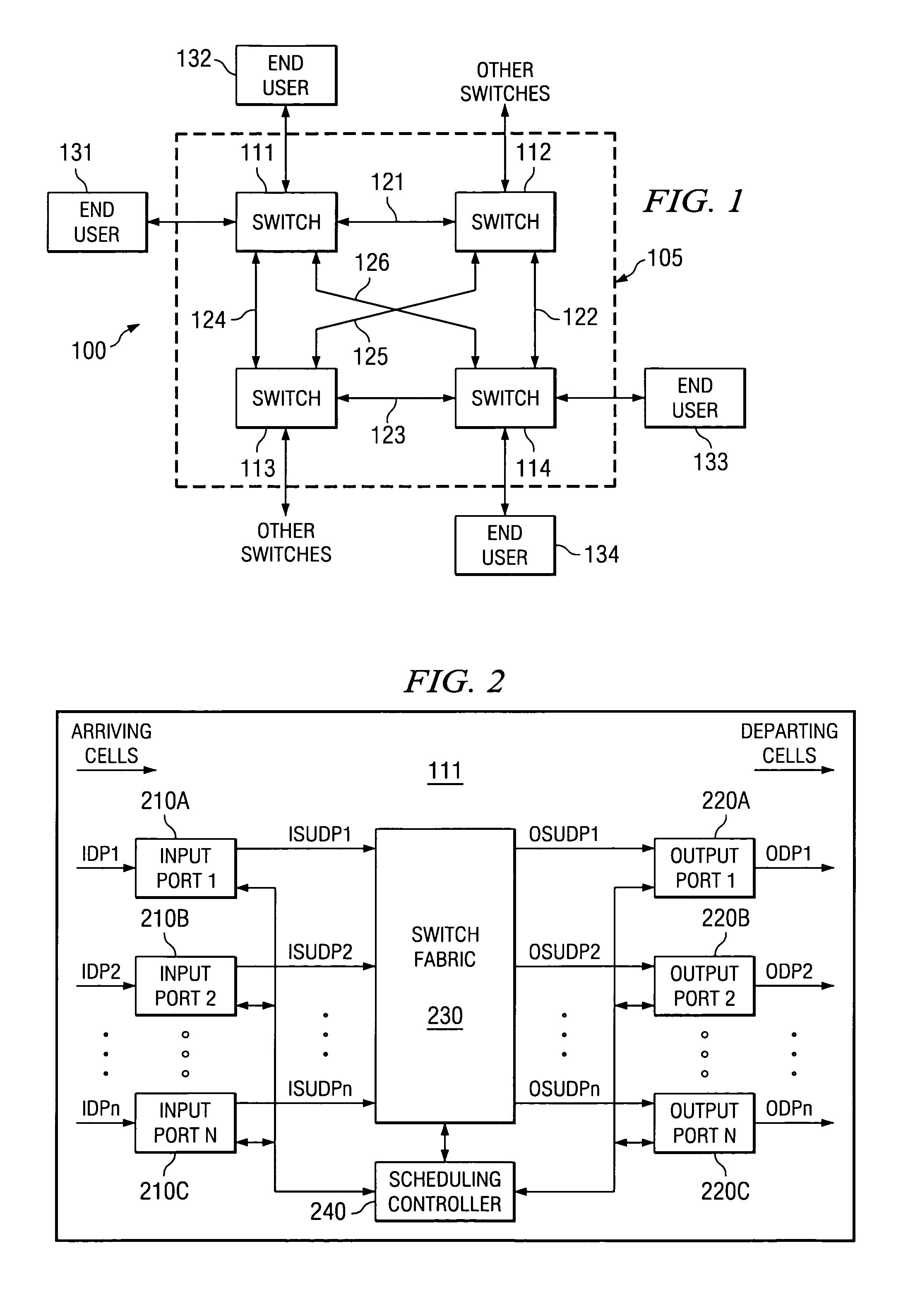 Apparatus for switching data in high-speed networks and method of operation