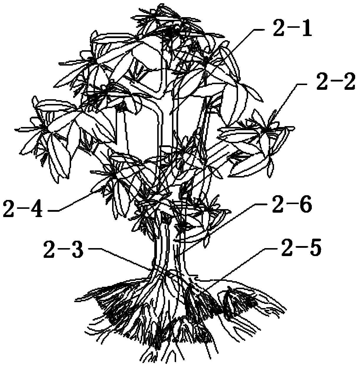 Mutual assistance symbiosis minimally-invasive inarching method for wild alpine rhododendron ancient stumps and modern cultivars