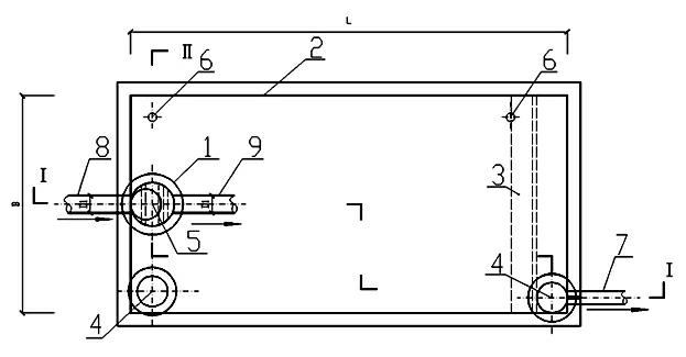 Integrated initial rainwater draining well and method for draining rainwater