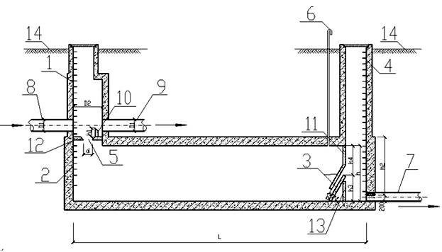 Integrated initial rainwater draining well and method for draining rainwater