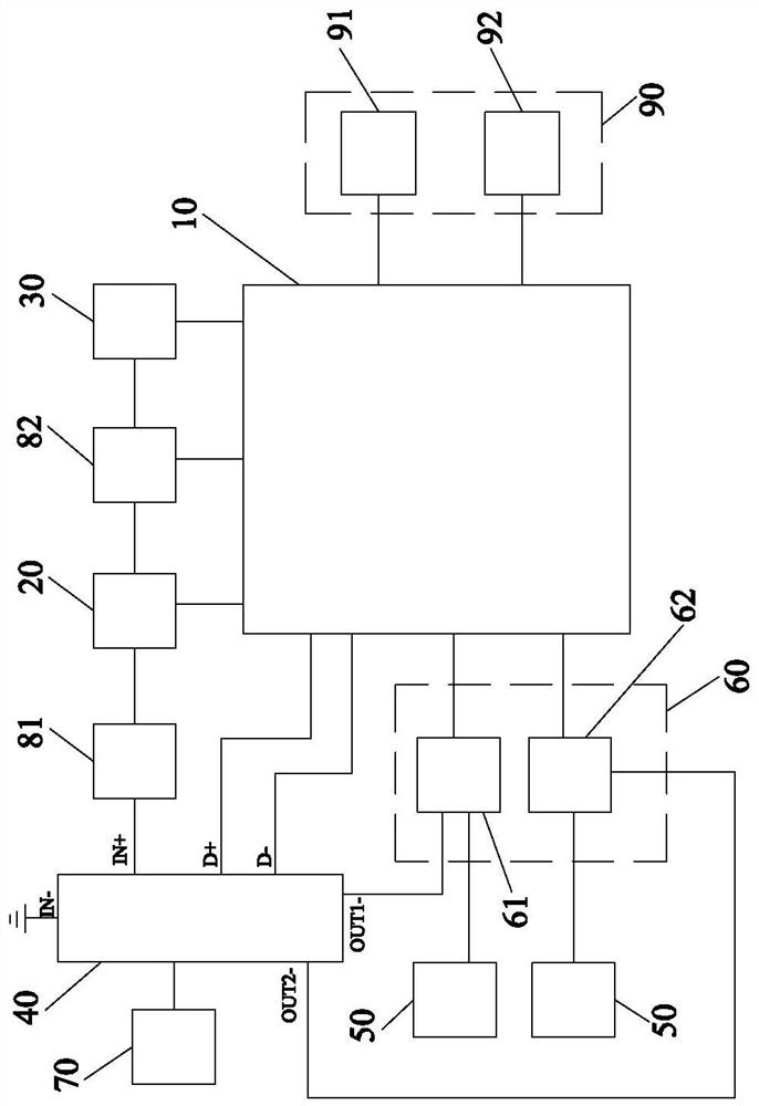 Intelligent identification fast charging power supply type heating control device for electric heating product