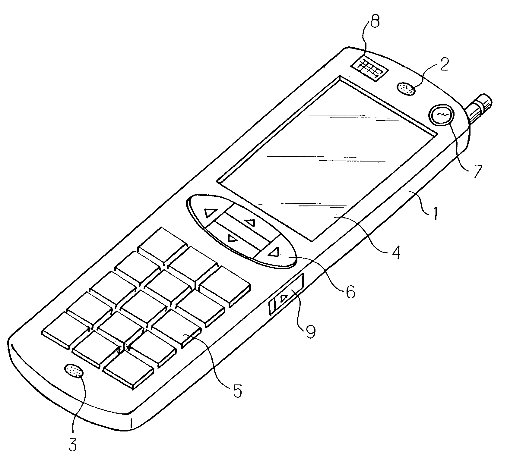 Portable telephone set with crime prevention function