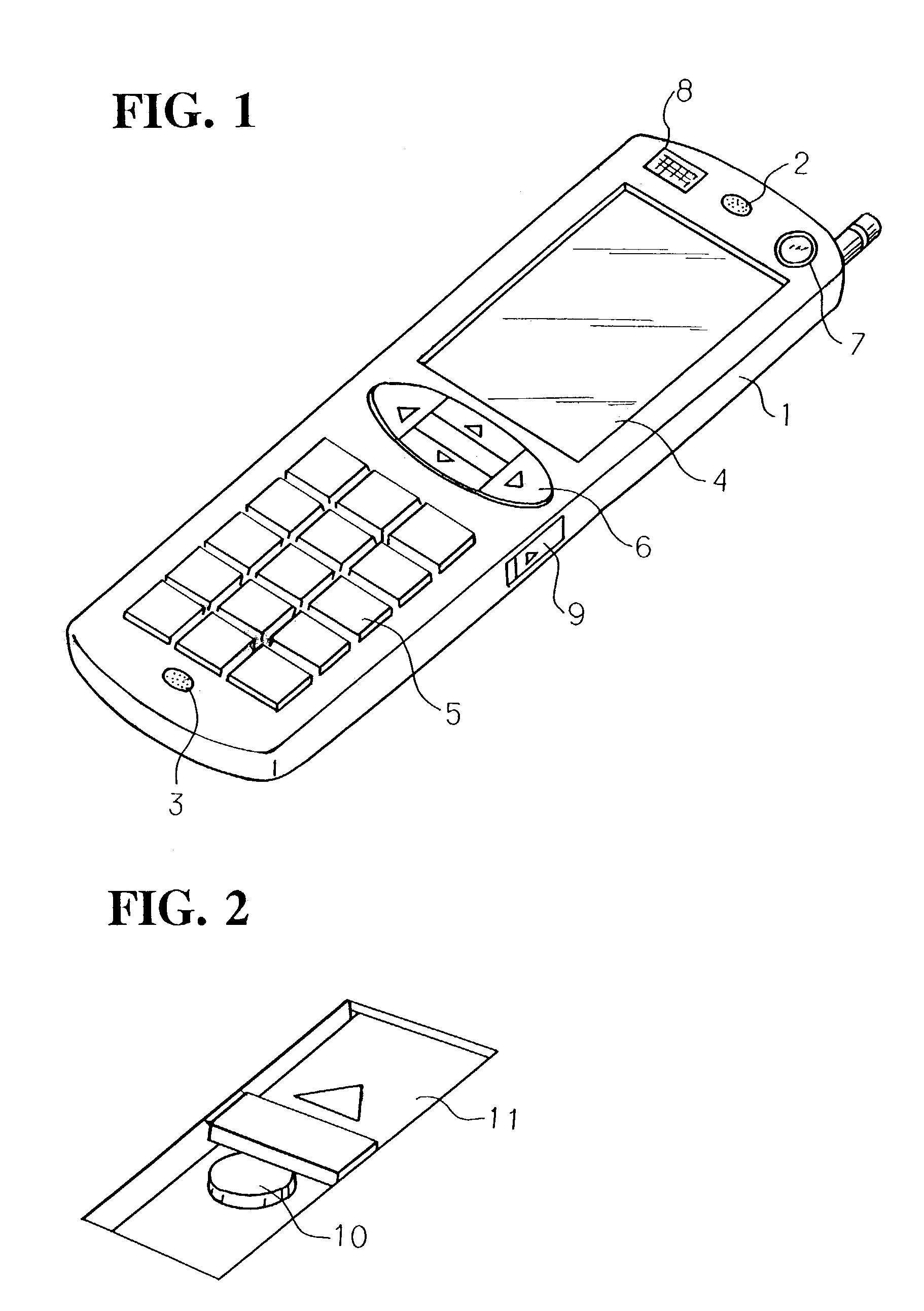 Portable telephone set with crime prevention function