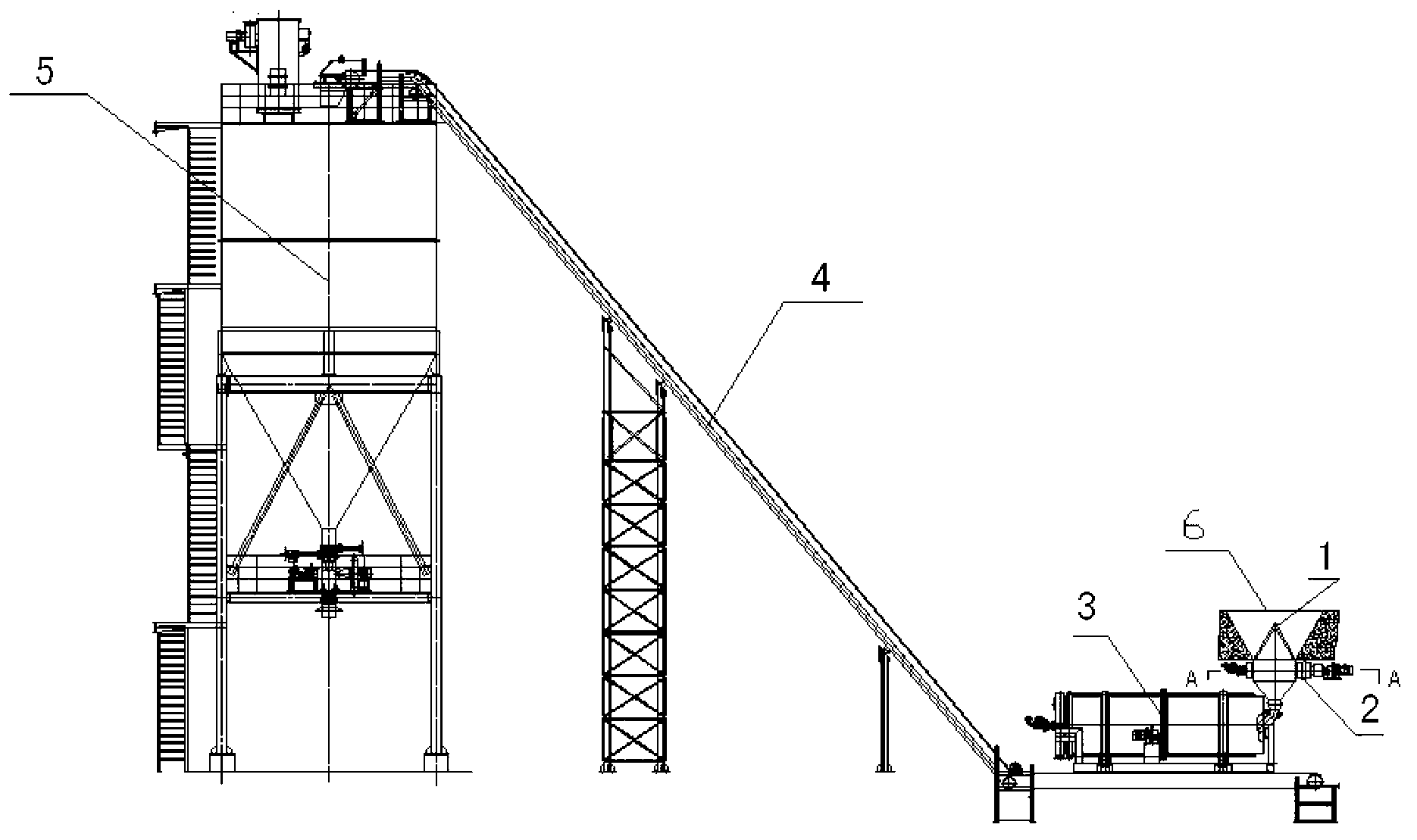 Water-cooling dry-type slag discharge device of pulverized coal boiler