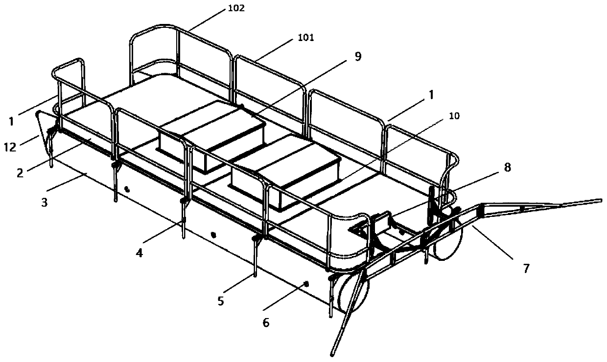 Portable overwater multifunctional work boat and application thereof