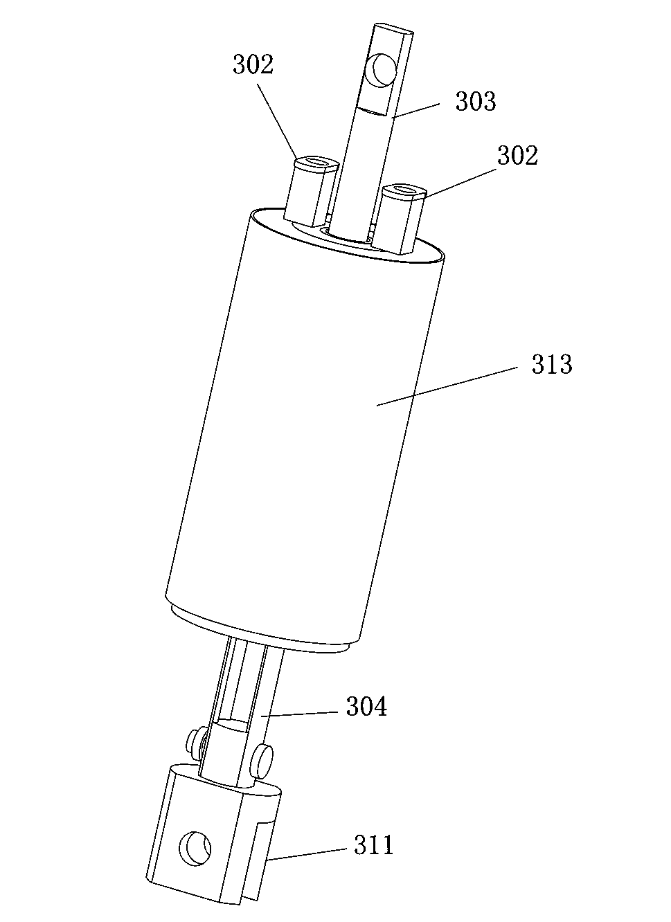 Bionic caudal fin underwater propeller based on hydraulic artificial muscles