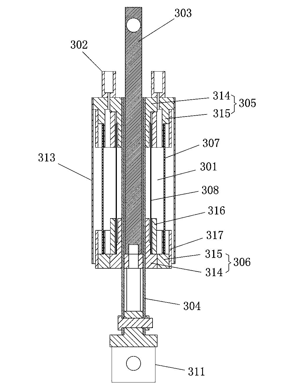 Bionic caudal fin underwater propeller based on hydraulic artificial muscles