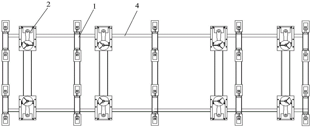 Assembling and adjusting device and method thereof of F-shaped track panels