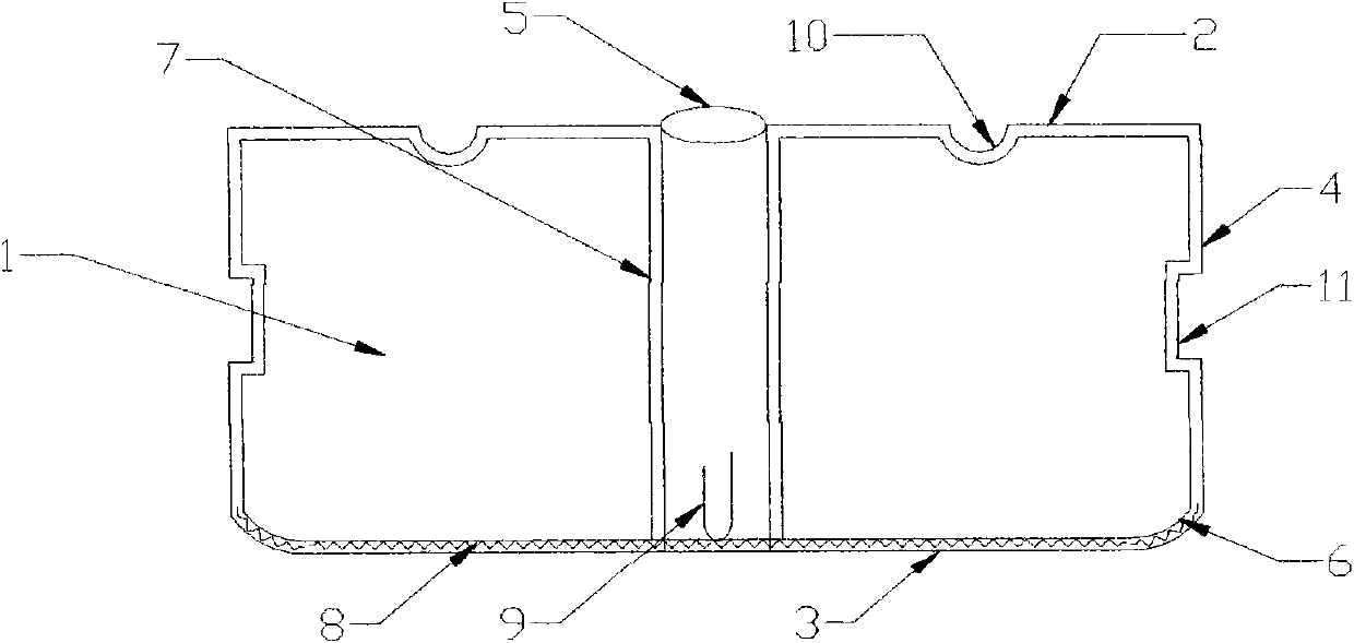 Combined hollow box body for cast-in-place energy-saving hollow floor