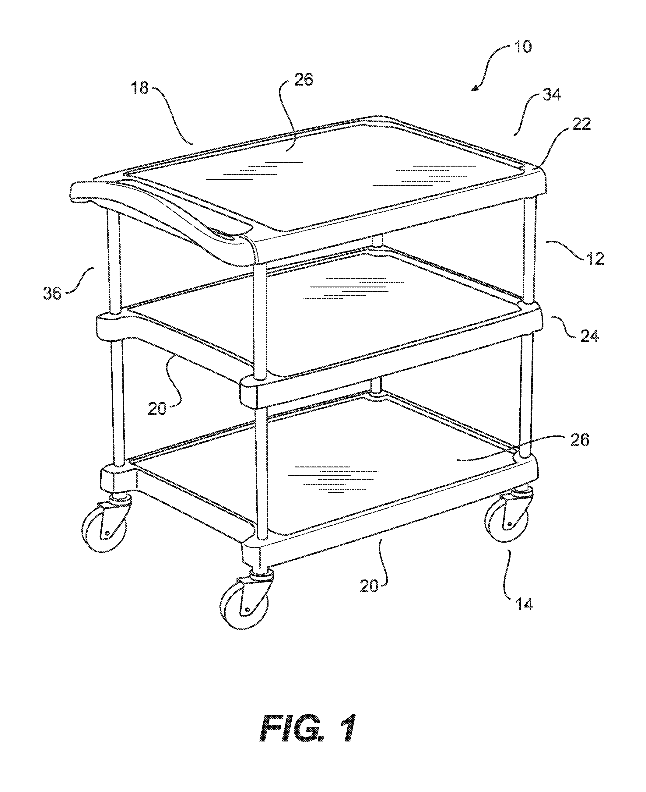 Multi-tier utility cart