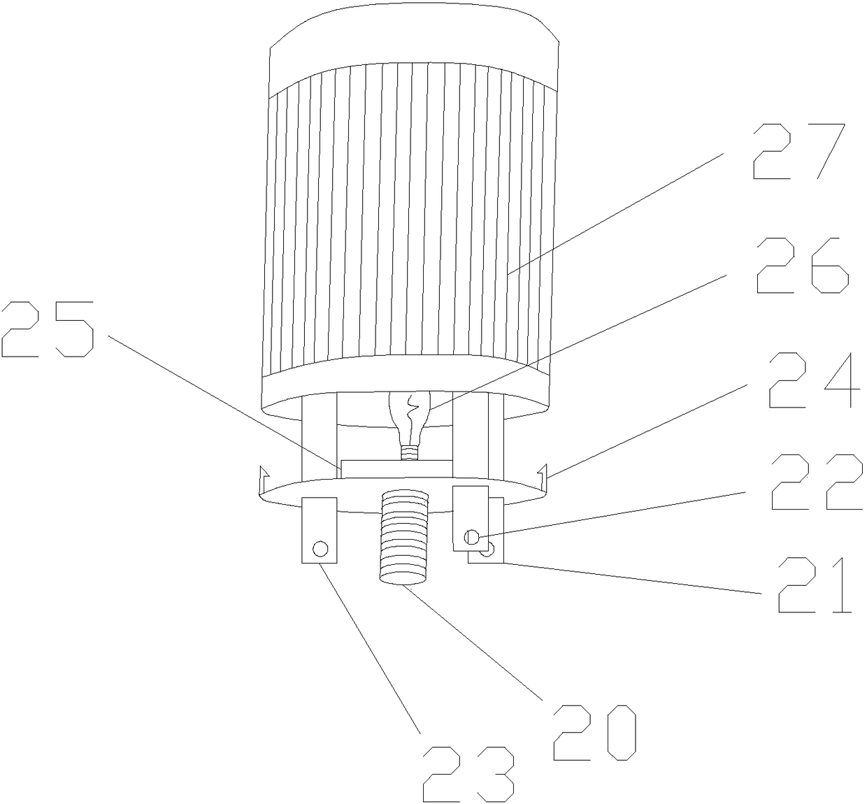 Warning light device for numerical control machine tool