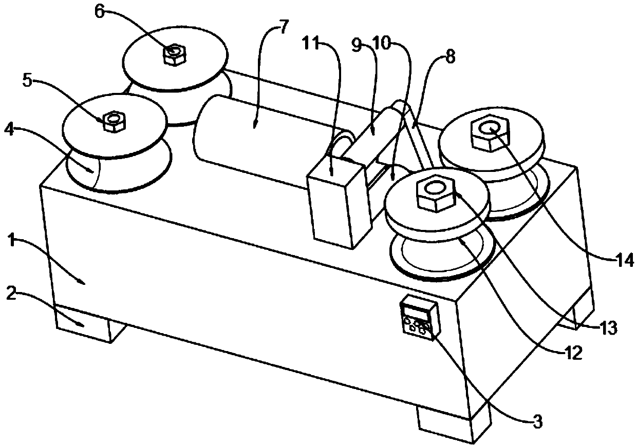 Molding device for producing radiator flat tube