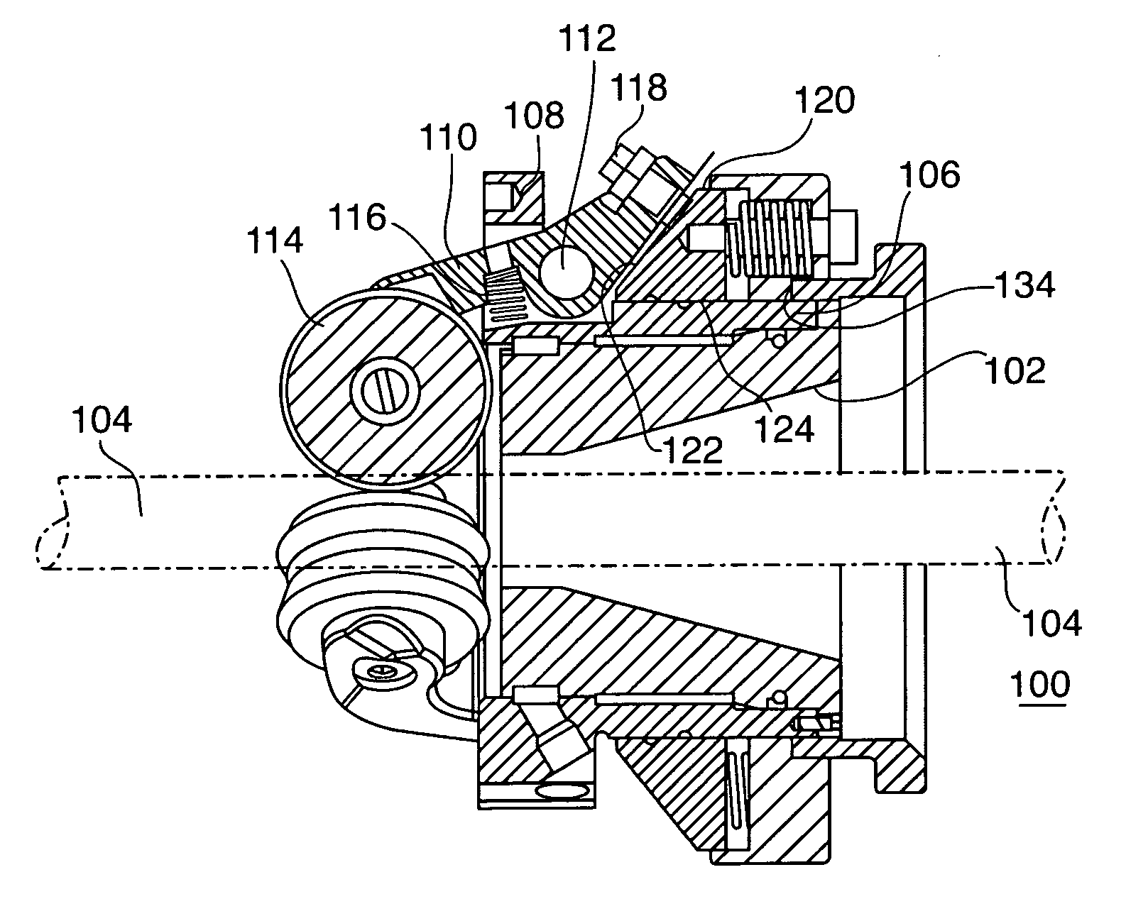 Preloaded triple roller entry guide